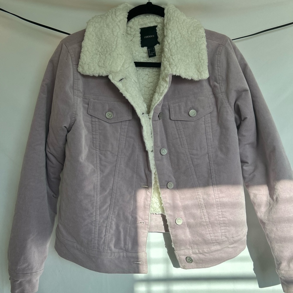 Purple Sherpa jacket, worn once.